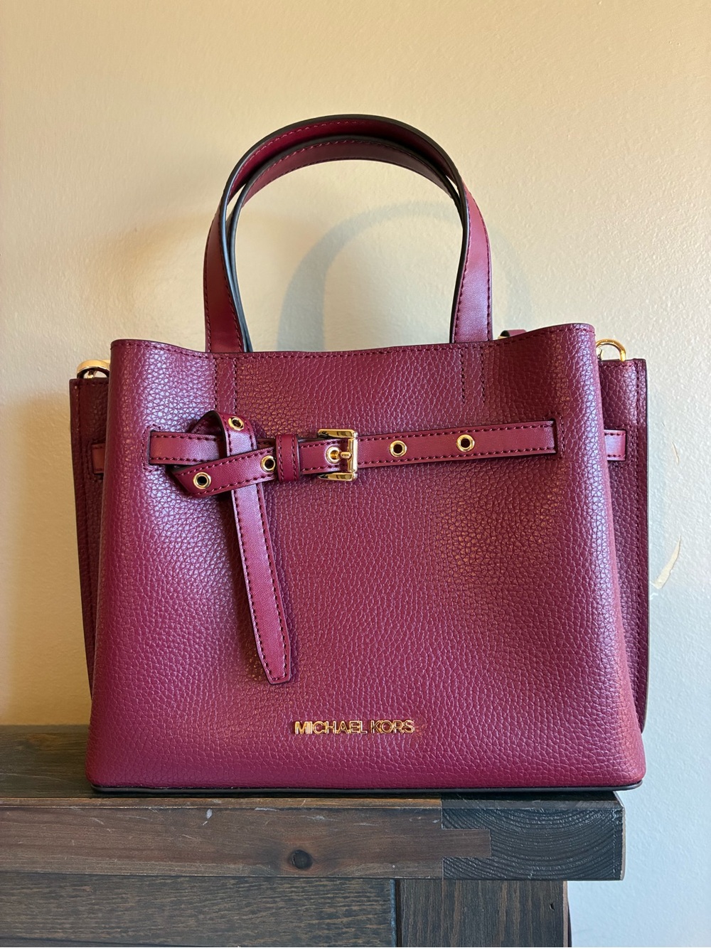 NWOT MICHAEL KORS Small Emilia Satchel in Mulberry